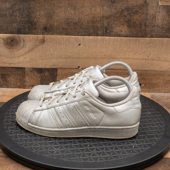 ADIDAS SUPERSTAR WOMENS ATHLETIC SHOES TRIPLE SILVER RETRO SNEAKERS SIZE 7 - Picture 5 of 9